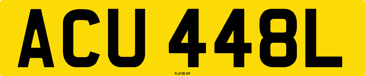ACU 448L Number Plate