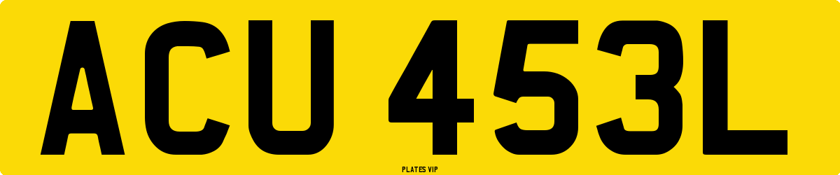 ACU 453L Number Plate
