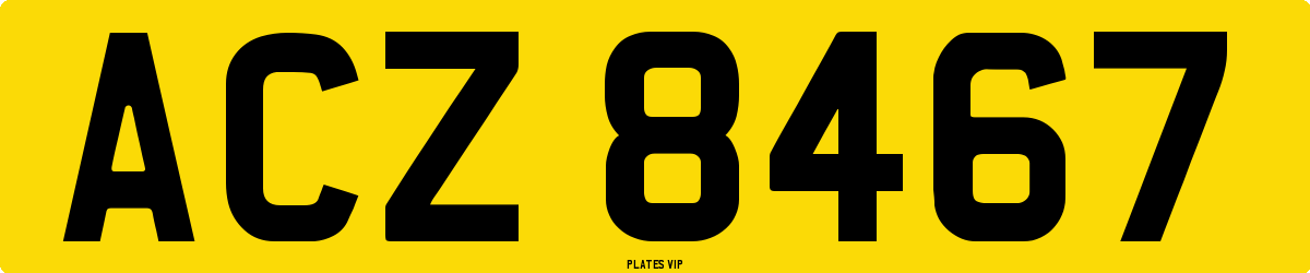 ACZ 8467 Number Plate