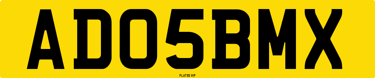 AD 05 BMX Number Plate