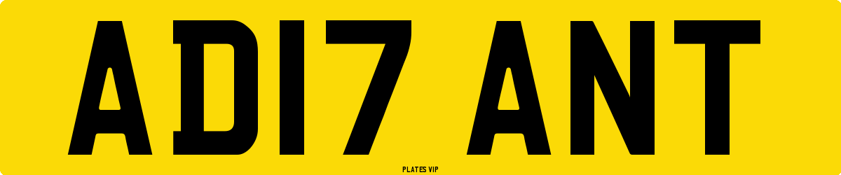 AD17 ANT Number Plate