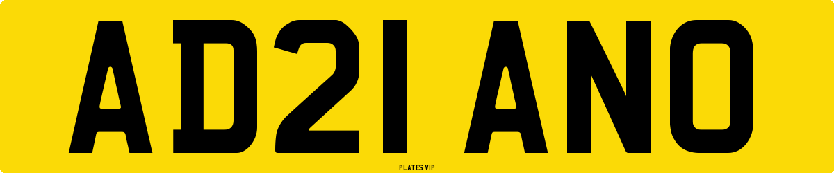 AD21 ANO Number Plate