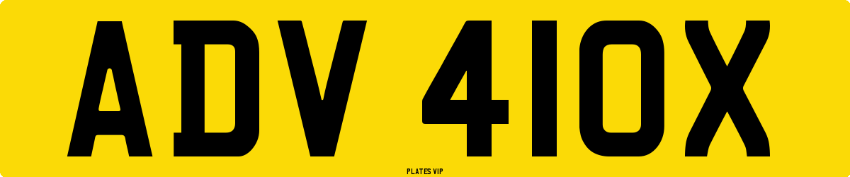ADV 410X Number Plate