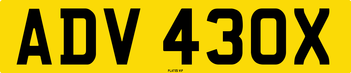 ADV 430X Number Plate