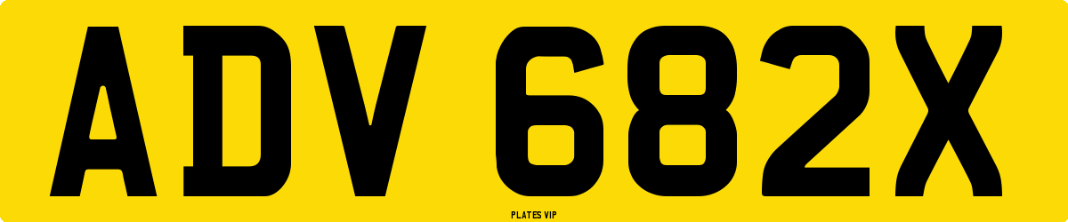 ADV 682X Number Plate