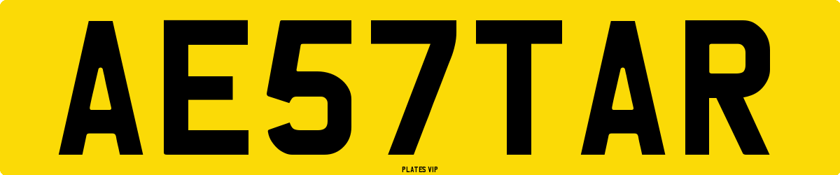 AE 57 TAR Number Plate