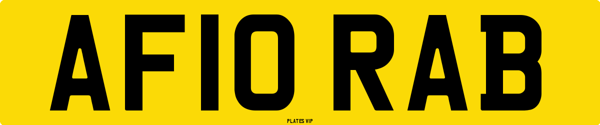 AF10 RAB Number Plate