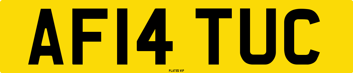 AF14 TUC Number Plate