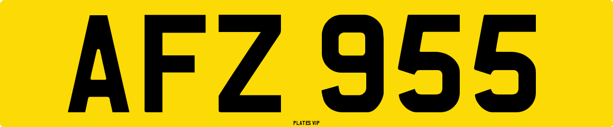 AFZ 955 Number Plate