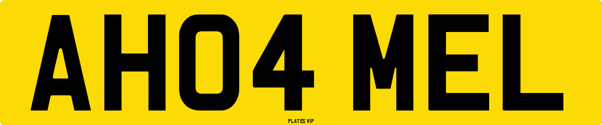 AH04 MEL Number Plate