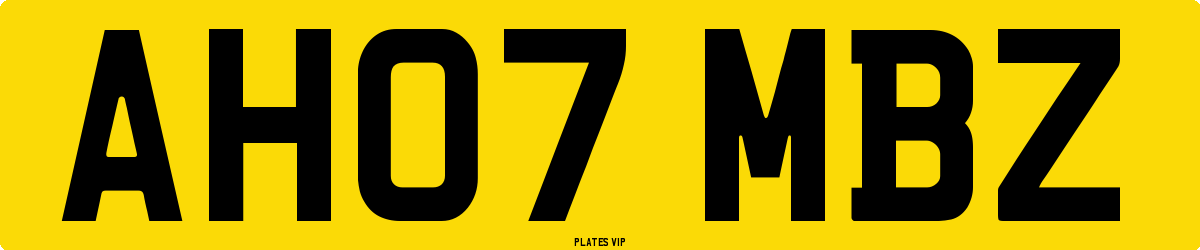 AH07 MBZ Number Plate
