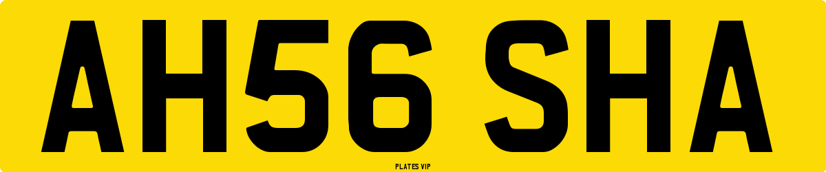 AH56 SHA Number Plate