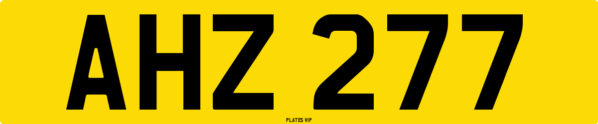 AHZ 277 Number Plate