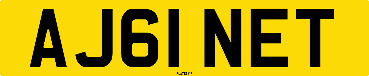 AJ61 NET Number Plate