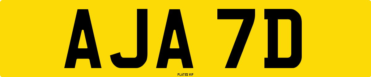 AJA 7D Number Plate