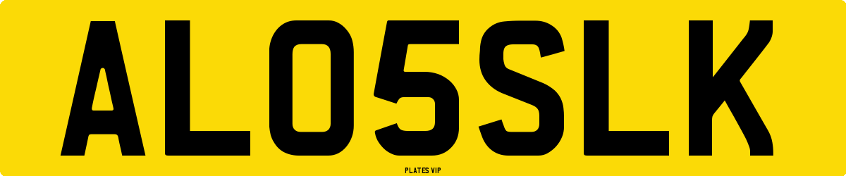 AL05SLK Number Plate