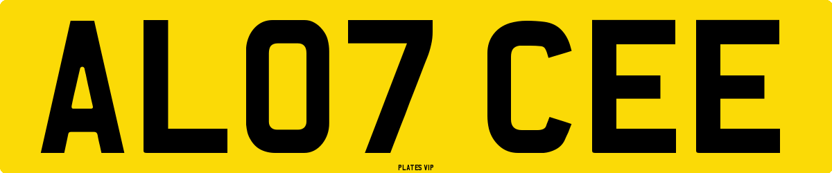 AL07 CEE Number Plate