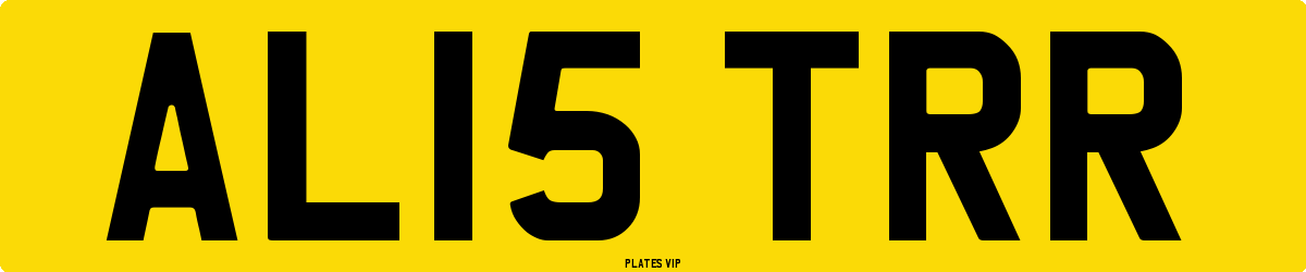 AL15 TRR Number Plate