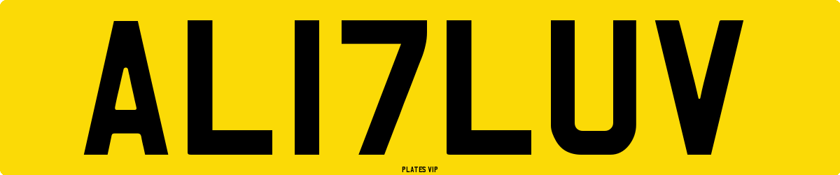 AL17LUV Number Plate