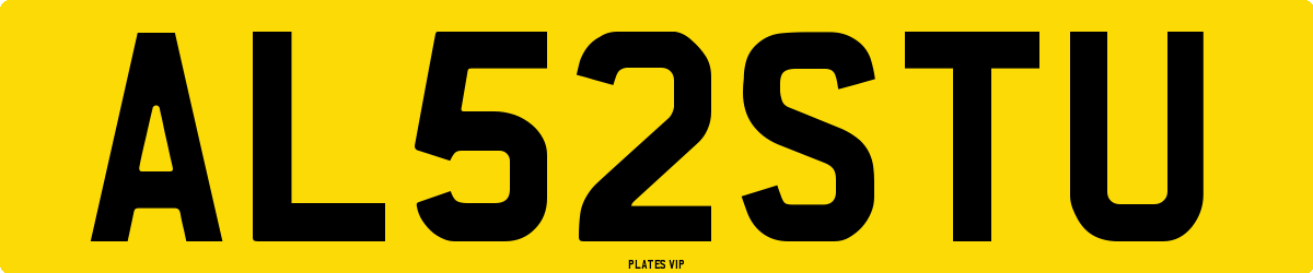 AL52  STU Number Plate