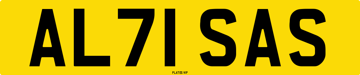 AL71 SAS Number Plate