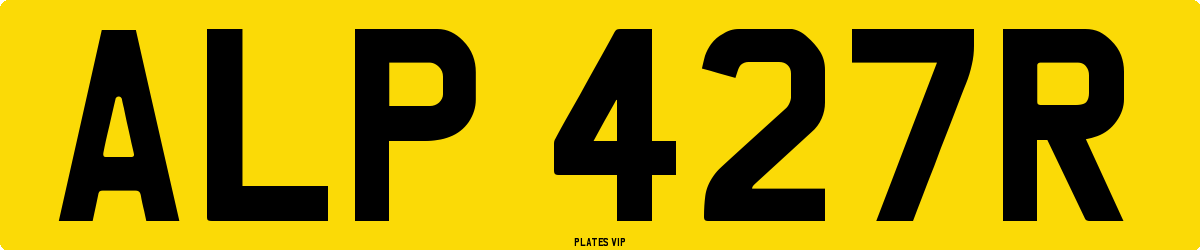 ALP 427R Number Plate