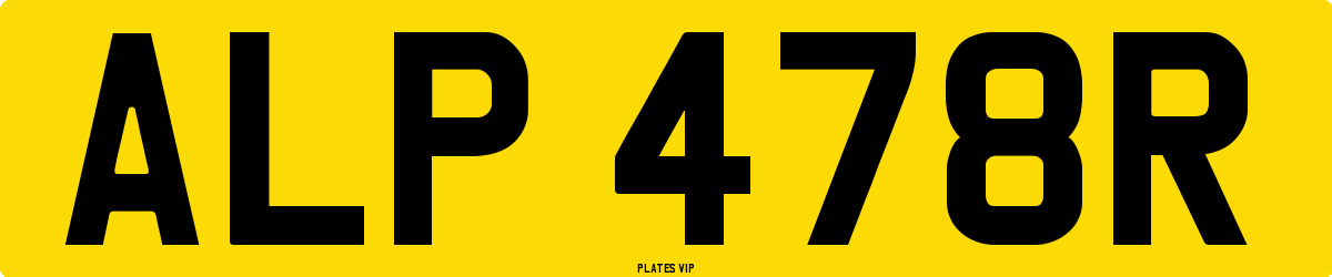 ALP 478R Number Plate