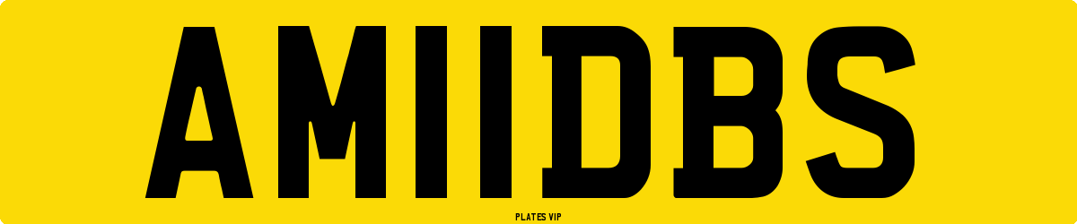 AM 11 DBS Number Plate