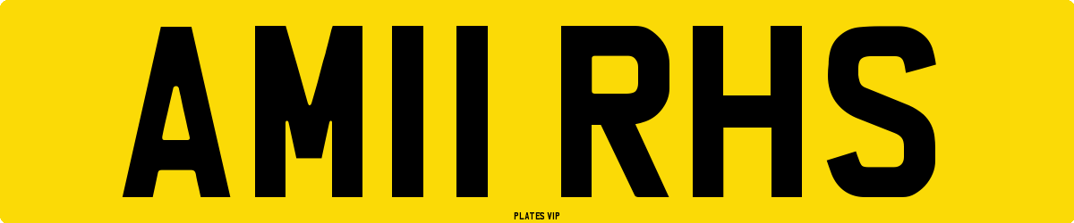 AM11 RHS Number Plate