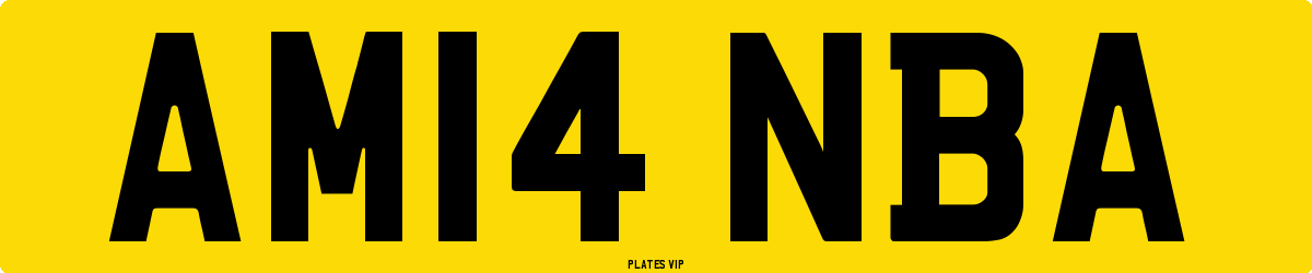 AM14 NBA Number Plate