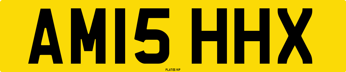 AM15 HHX Number Plate