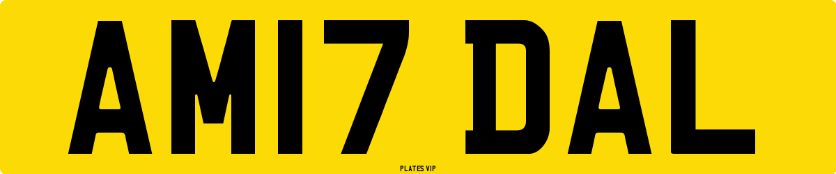 AM17 DAL Number Plate