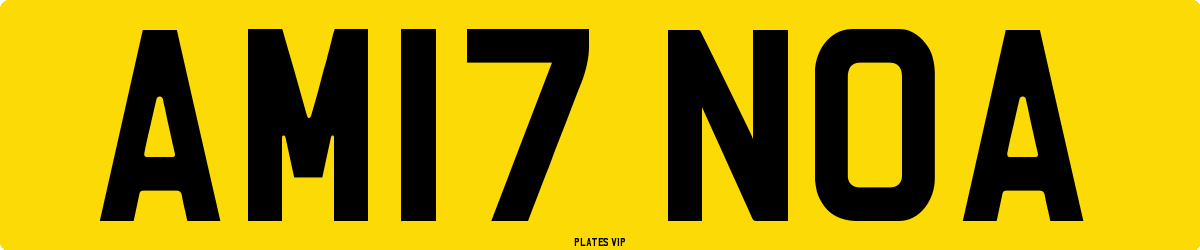 AM17 NOA Number Plate