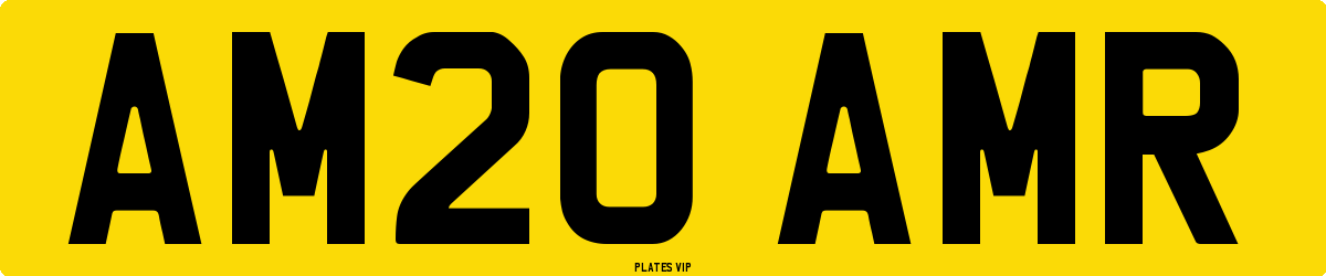 AM20 AMR Number Plate