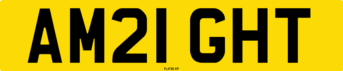 AM21 GHT Number Plate