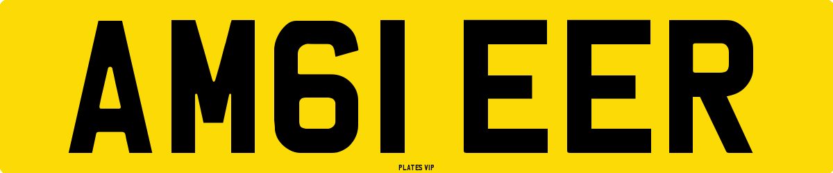 AM61 EER Number Plate