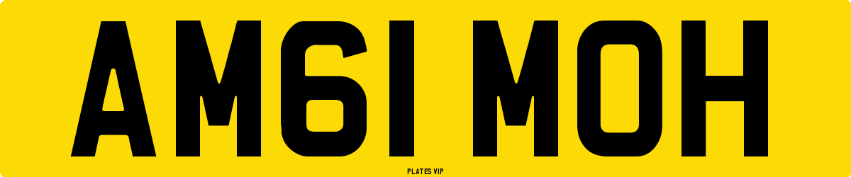 AM61 MOH Number Plate