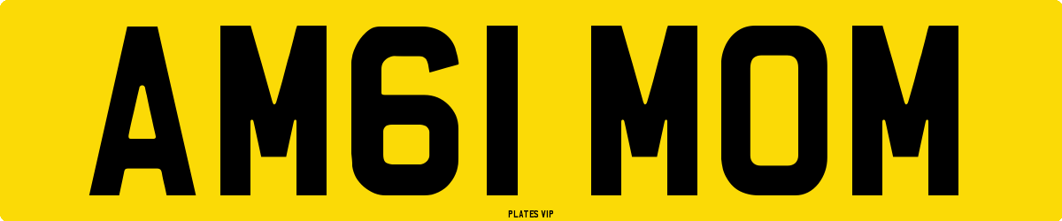 AM61 MOM Number Plate