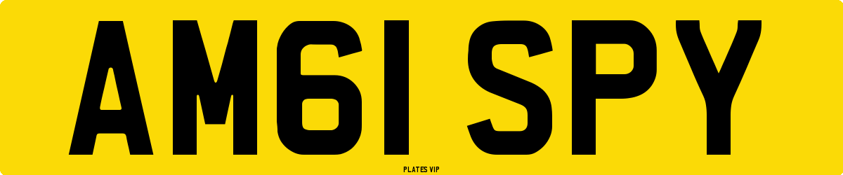 AM61 SPY Number Plate