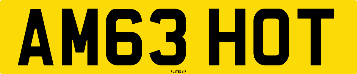 AM63 HOT Number Plate