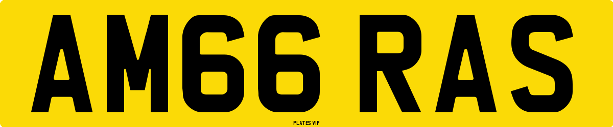 AM66 RAS Number Plate