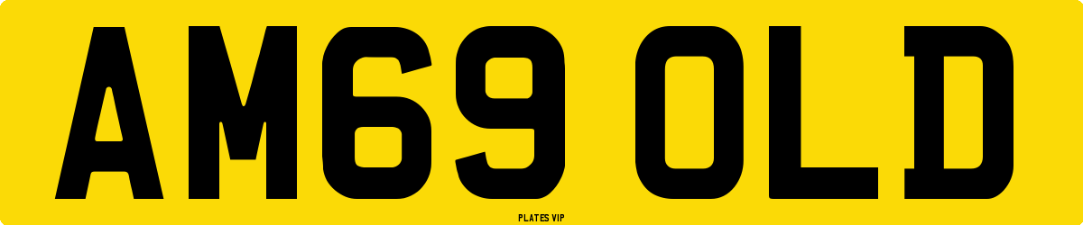 AM69 OLD Number Plate