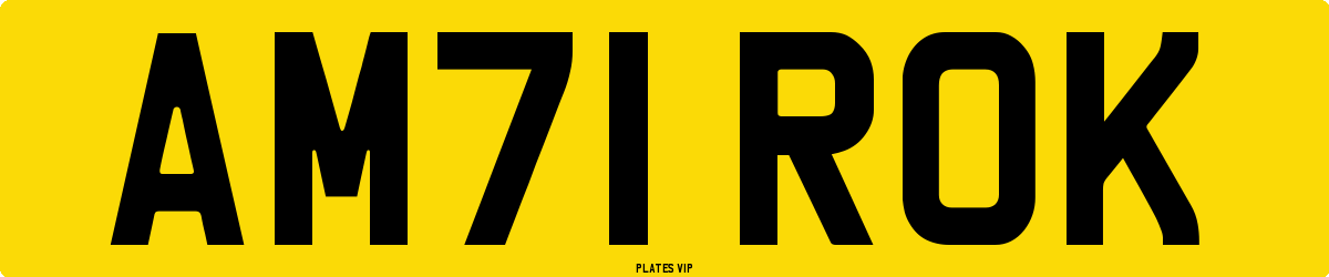 AM71 ROK Number Plate