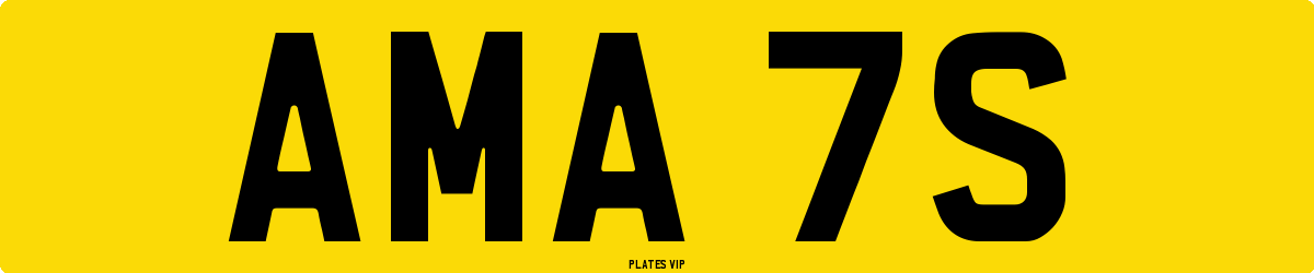 AMA 7S Number Plate