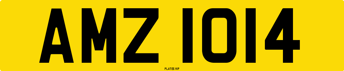 AMZ 1014 Number Plate