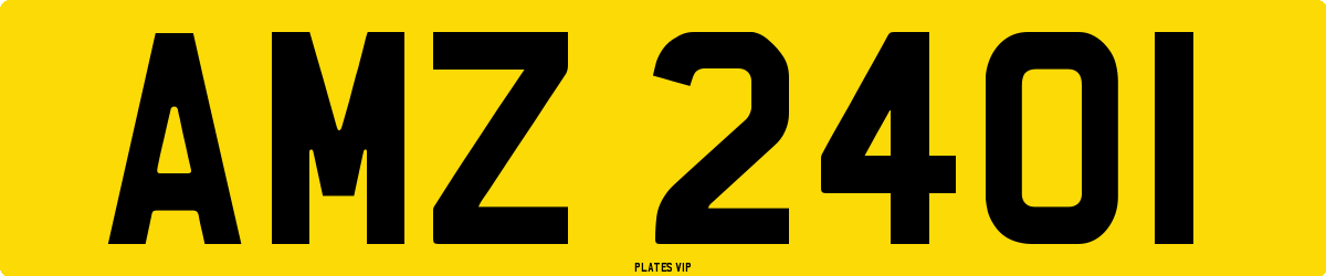 AMZ 2401 Number Plate