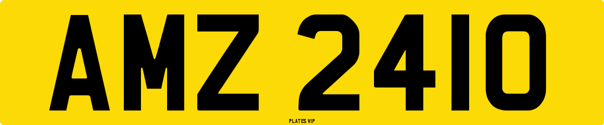 AMZ 2410 Number Plate