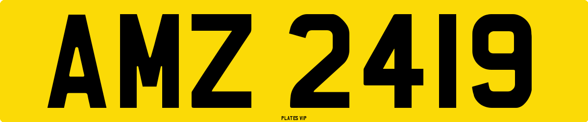 AMZ 2419 Number Plate