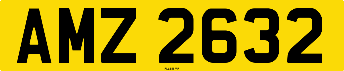 AMZ 2632 Number Plate