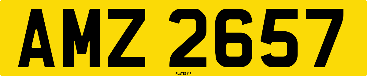 AMZ 2657 Number Plate